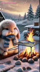 "Penguin Chick Rescue by Rabbit#rabbit #animation #ytshorts #animals