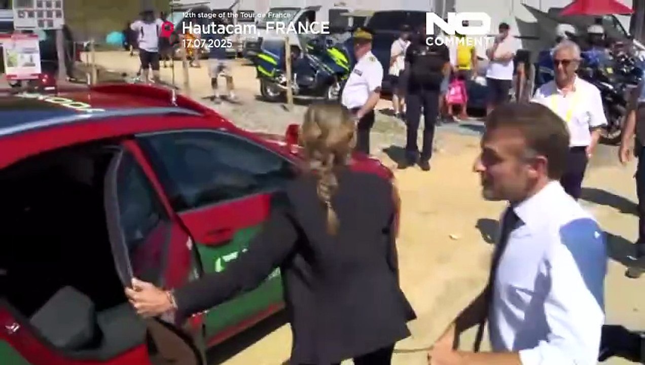 NO COMMENT: Macron visita el Tour de Francia mientras Pogacar gana la etapa 12 en Hautacam