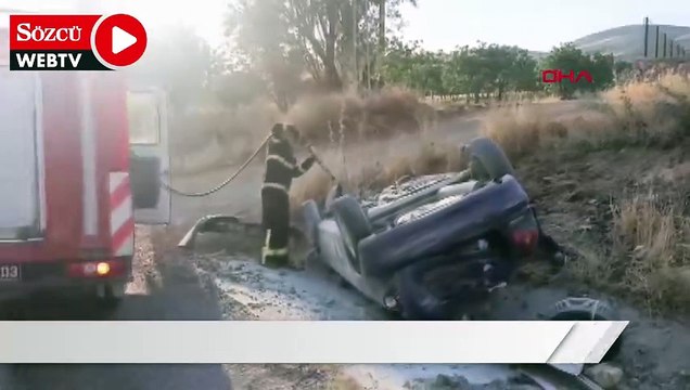 Adıyaman'da devrilen otomobil sürücüsü ağır yaralandı