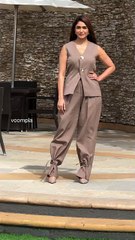 another day with the promotions drill. mrunal thakur poses for the cams at a hotel in bandra.hd