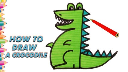 Learn How to Draw & Color a Crocodile for Kids | Fun DIY Art by USP Crafts Studio