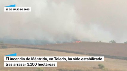 Así están siendo las labores de extinción del incendio de Méntrida, en Toledo