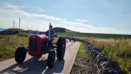 Tractors heading out on the Peninsula Vintage Club's annual road run