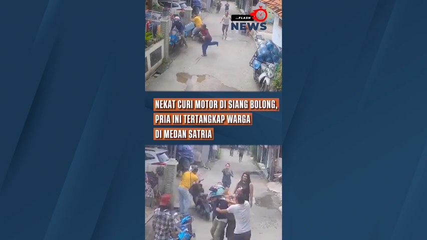 Nekat Curi Motor di Siang Bolong, Pria Ini Tertangkap Warga di Medan Satria