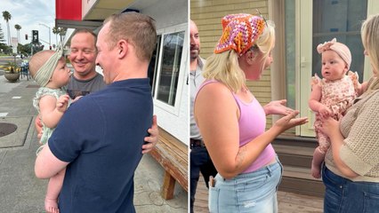 Baby Daughter Meets Dad's Identical Twin For First Time | Happily TV