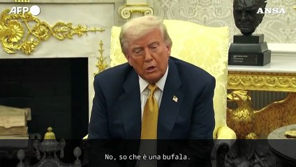 Trump: "Documenti su Epstein? Una bufala creata dai Democratici"