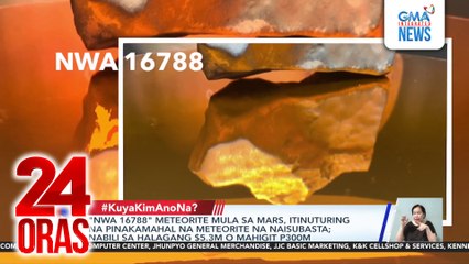 "NWA 16788" meteorite mula sa Mars, itinuturing na pinakamahal na meteorite na naisubasta; nabili sa halagang $5.3M o mahigit P300M | 24 Oras