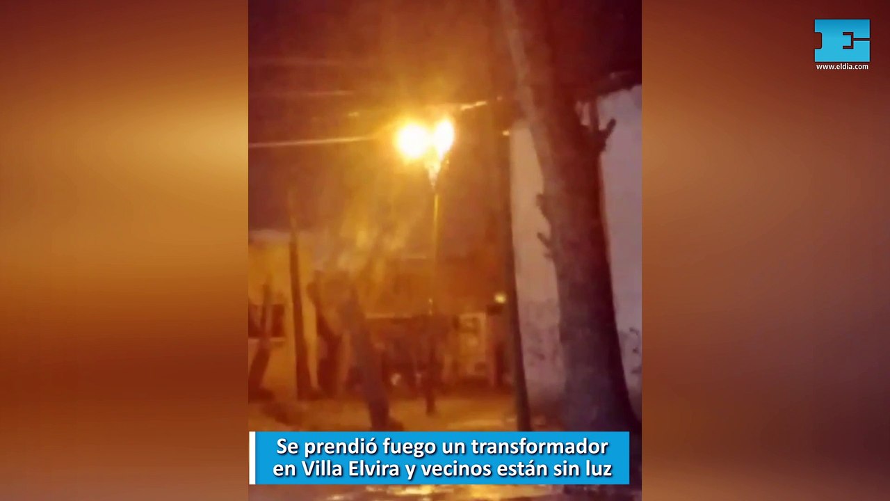 Se prendió fuego un transformador en Villa Elvira y vecinos están sin luz