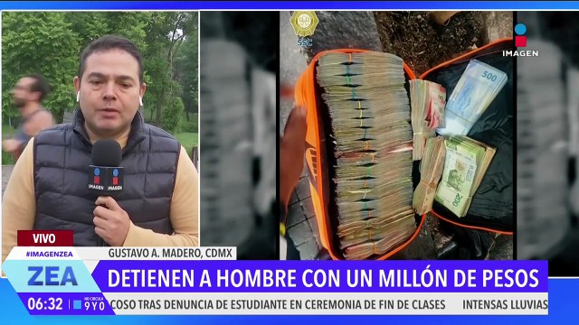 Detienen a hombre con casi 1 mdp en la alcaldía Gustavo A. Madero, CDMX