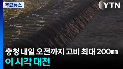 충청 내일 오전까지 고비 최대 200㎜...이 시각 대전 / YTN