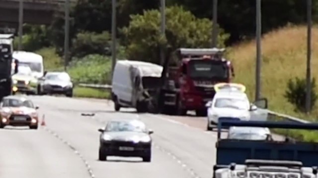 Crash and lorry fire causes traffic chaos to M6