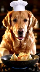 Puppy Frying Samosas