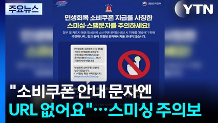 "소비쿠폰 안내 문자엔 URL 없어요"...스미싱 주의보 / YTN