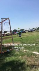 Man Crashes Into Goal Net and Brings It Down
