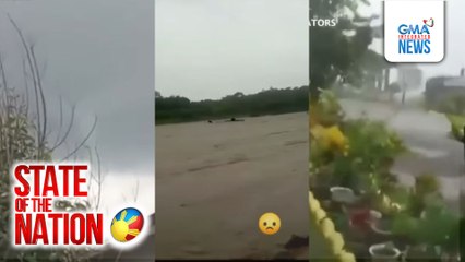 Jeep na sinubukang tumawid sa ilog, nabalahaw at inanod | SONA