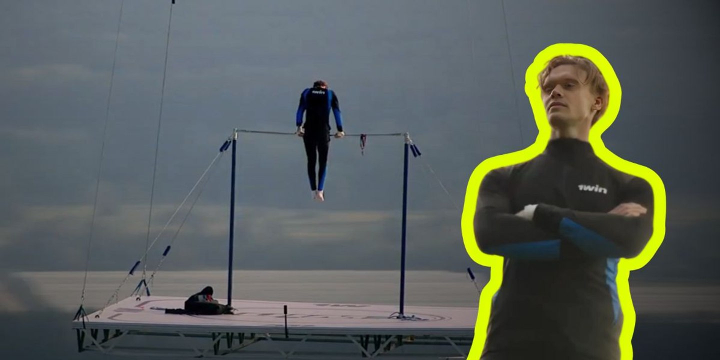 Sergey Boytsov, el gimnasta que hizo acrobacias extremas sin arnés bajo un globo aerostático