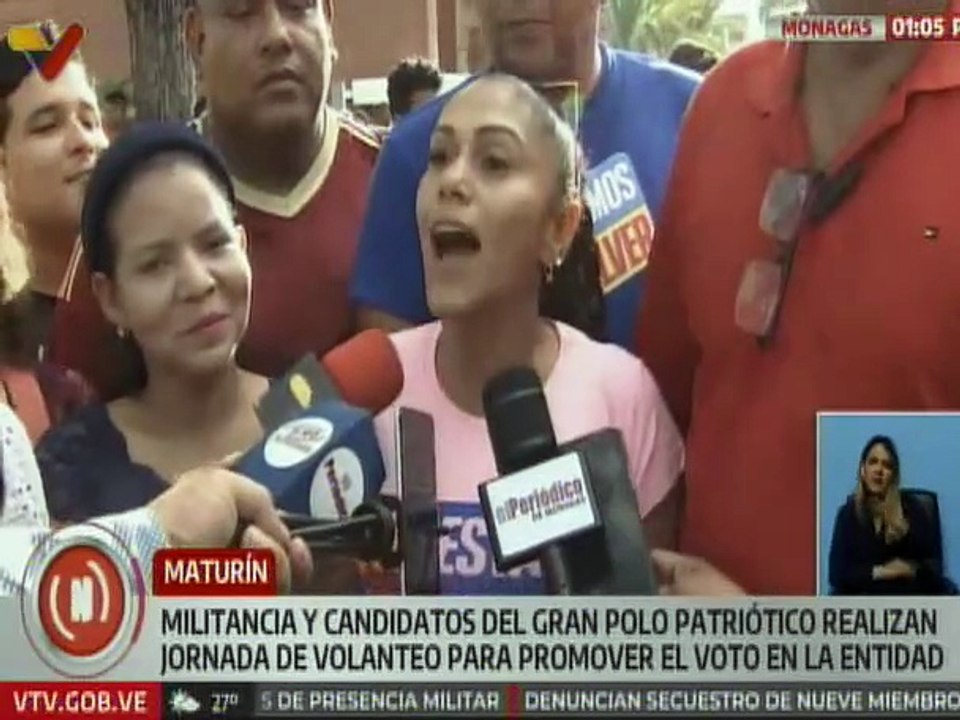 Monagas | Militancia patriota realizó volanteo en apoyo a la candidata por el GPP Ana Fuentes