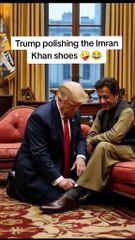 Trump polishing the Imran Khan shoes funny 🤣 #shorts #ai #viralaivideos -