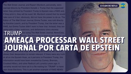 Trump ameaça processar Wall Street Journal por carta de Epstein