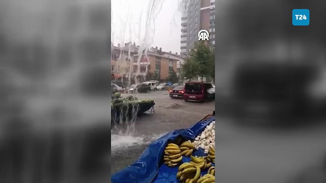 Ankara'da sağanak etkili oldu; yollar suyla doldu