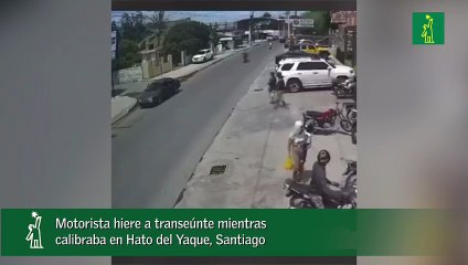 Motorista hiere a transeúnte mientras calibraba en Hato del Yaque, Santiago