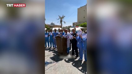 Gazze'de ambulans sirenleri yardım çağrısı için çaldı