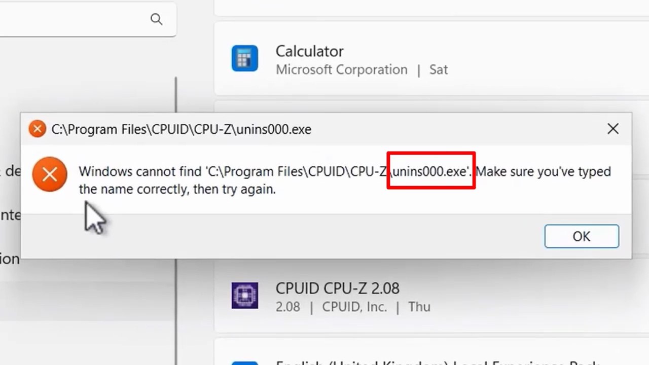 Fix Windows Cannot Find Uninstall.exe / Unins000.exe - Can’t Uninstall Programs in Windows 11/10/8/7 (2025 Guide) ✅