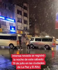 VIDEO: ¡Noche blanca! una intensa nevada transforma La Paz y El Alto