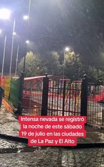 VIDEO: ¡Noche blanca! una intensa nevada transforma La Paz y El Alto