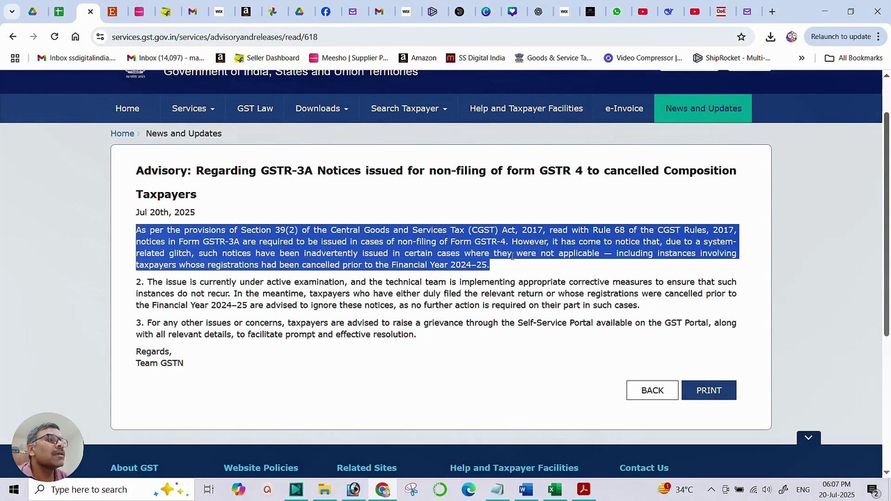 GSTR-3A Notices Issued to Cancelled Composition Dealers – Advisory