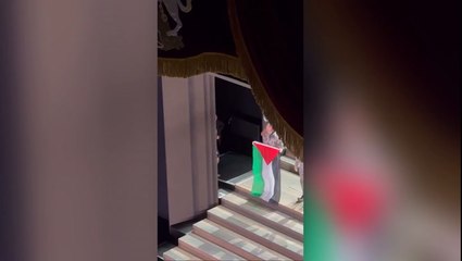 Royal Opera House performer unfurls Palestinian flag on stage
