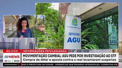 AGU pede por investigação no STF sobre movimentação cambial