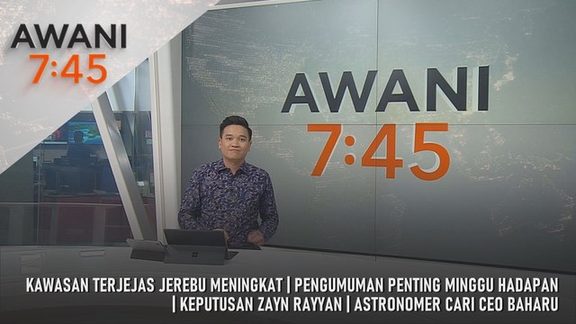 AWANI 7:45 [20/7/2025] – Kawasan Terjejas Jerebu Meningkat | Pengumuman Penting Minggu Hadapan | Keputusan Zayn Rayyan | Astronomer Cari CEO Baharu