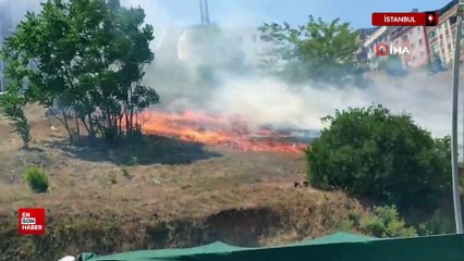 İstanbul'da boş arazide çıkan yangın paniğe neden oldu