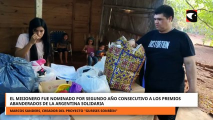 El misionero fue nominado por segundo año consecutivo a los premios abanderados de la Argentina Solidaria