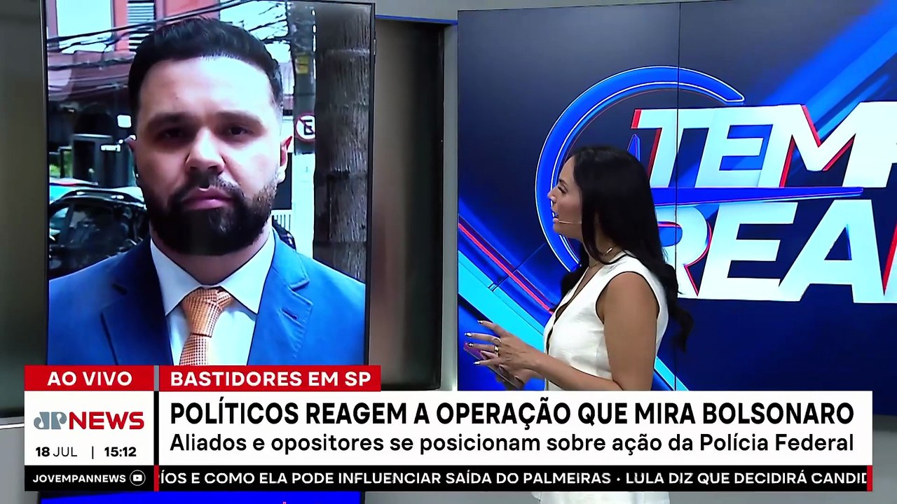 Reações políticas após operação da PF contra Jair Bolsonaro | TEMPO REAL
