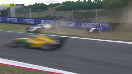 Italian F4 Championship 2025 Mugello Race 2 Weiss Albag Viisoreanu Big Crash