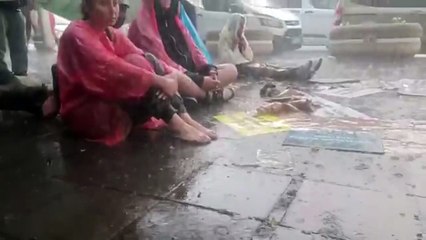 Zeytinlikleri için direnen köylüler sağanak yağmura rağmen TBMM önünde!