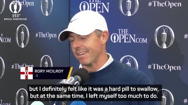 McIlroy felt he let himself down in 2019 Open failure