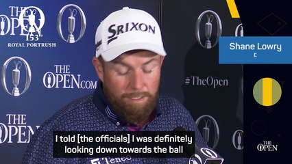 Lowry doesn't want to be called a 'cheat' after two-stroke penalty controversy