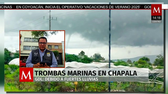 Dos trombas marinas sorprenden a turistas y habitantes del Lago de Chapala