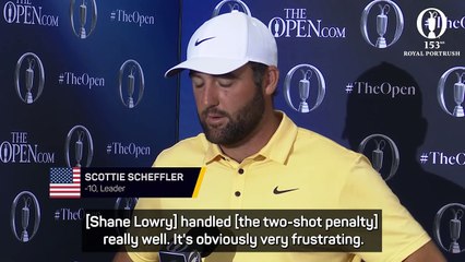 Lowry handled two-shot penalty well - Scheffler