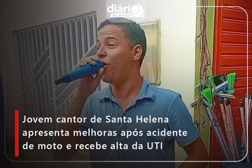 Jovem cantor de Santa Helena apresenta melhoras após acidente de moto e recebe alta da UTI