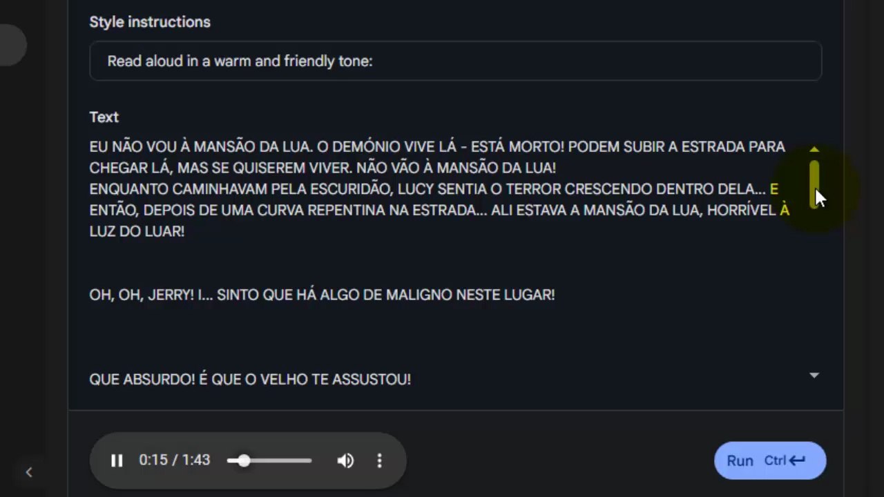 SUPER  IA COM VOZES GRÁTIS do GOOGLE Cria  Voz Com EMOÇÃO Real (Native Speech Generation)