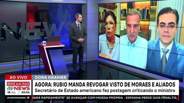 CONDENAÇÃO DE JAIR BOLSONARO / CASA BRANCA REVOGA VISTO DE MORAES | JORNAL JOVEM PAN - 18/07/2025