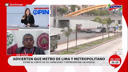 Vicedecano del Colegio de Ingenieros recomendó aumentar buses y vagones para evitar el colapso