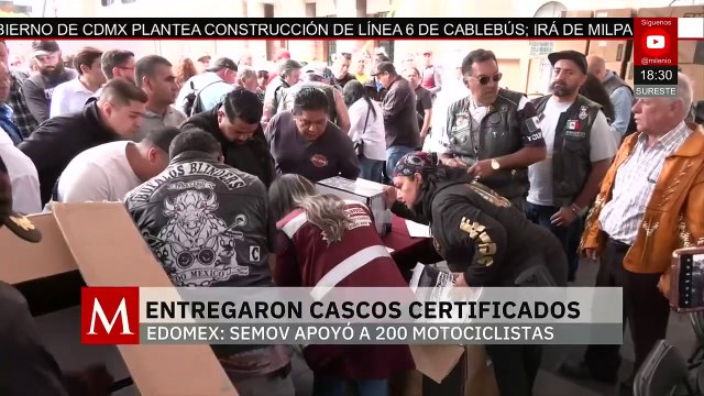 Gobierno de Tlalnepantla entrega cascos certificados a 200 motociclistas