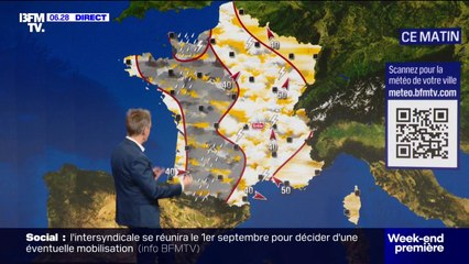Les orages vont traverser la France ce samedi d'Ouest en Est, les températures en baisse