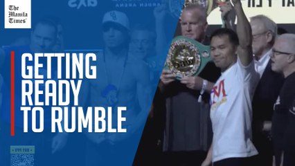 Pacquiao ready to return to ring after he, Barrios make weight for WBC title fight