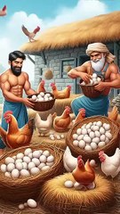 A farmer has many chickens and pigeons😭 #ai #shorts #hen #pigeon #viralshorts #trending #farmer